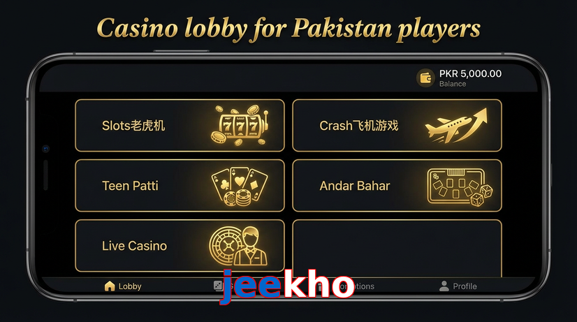 Lobby view of Jeekho for Pakistan users